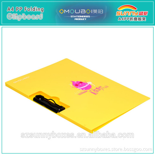 Hard & Eco-friendly PP File Holder Document Metal Board Clip Folder